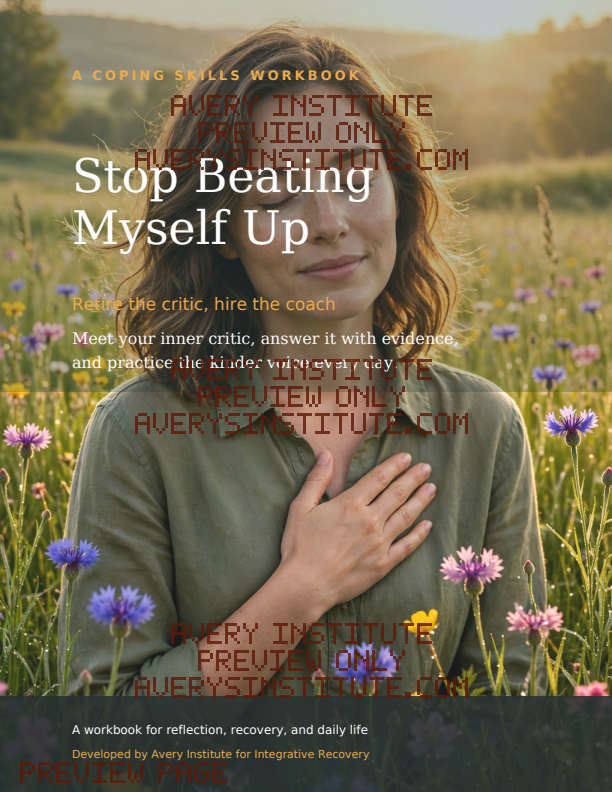 Stop Beating Myself Up — Clinician Edition — Packet cover preview