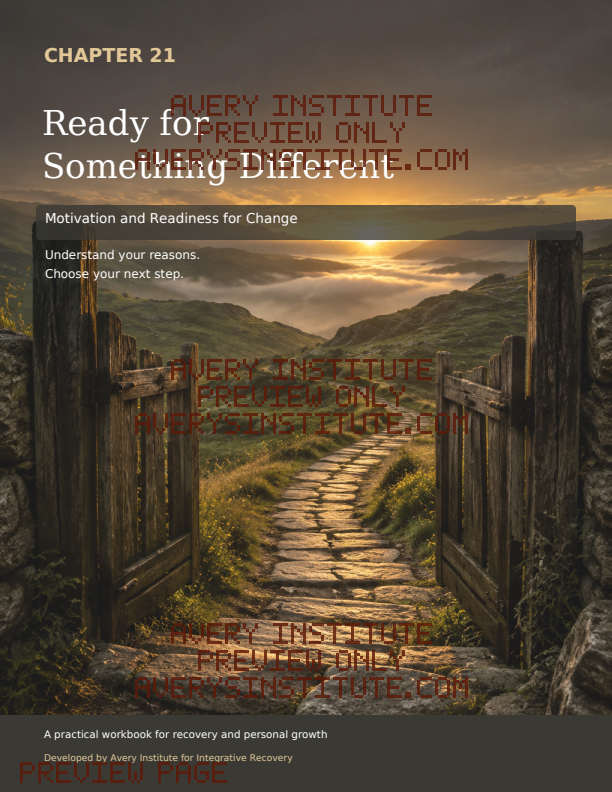 Ready For Something Different printable recovery workbook preview