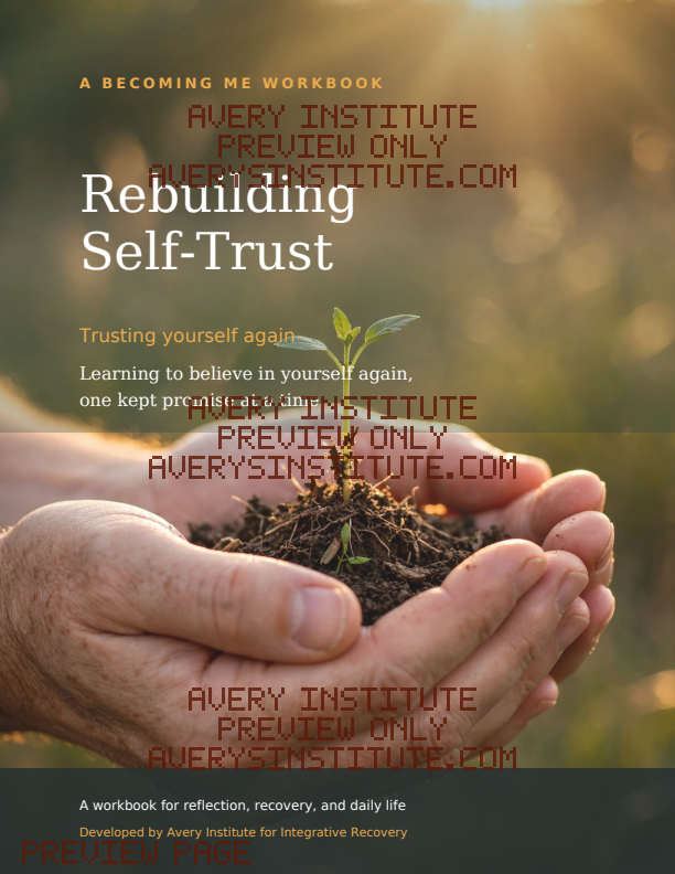 Rebuilding Self-Trust — Clinician Edition — Packet cover preview