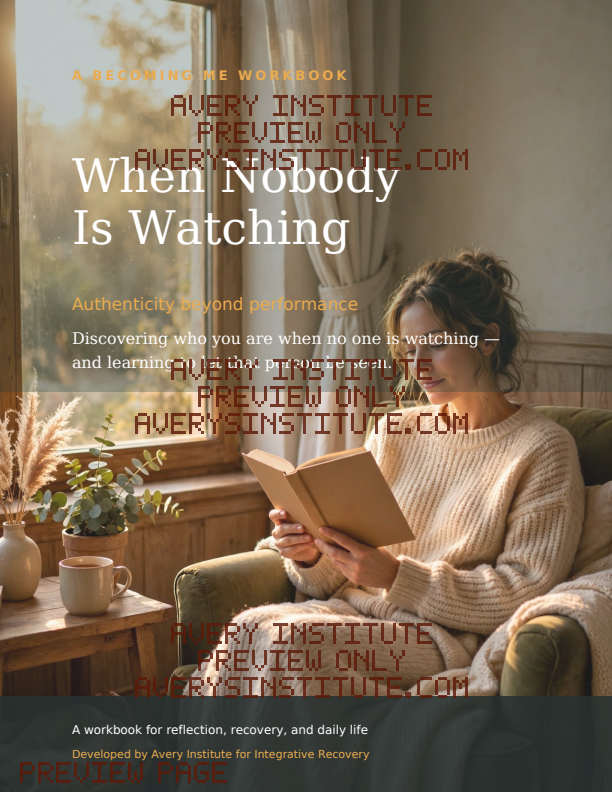 When Nobody Is Watching — Clinician Edition — Packet cover preview