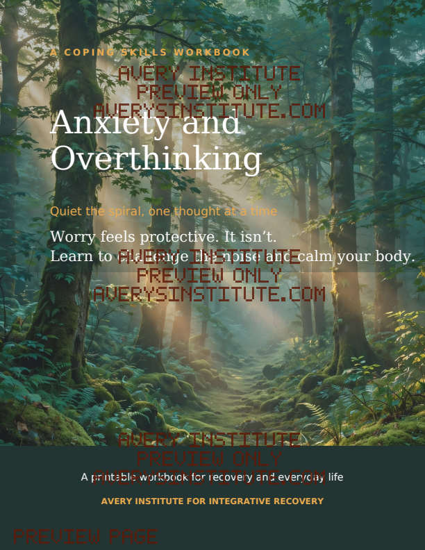 Anxiety and Overthinking — Clinician Edition — Packet cover preview