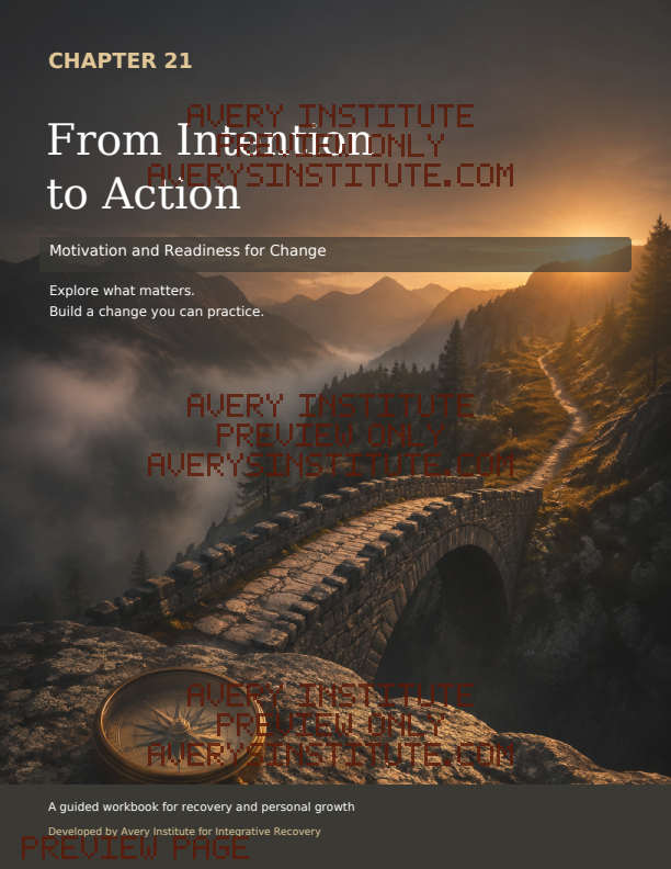 From Intention To Action printable recovery workbook preview