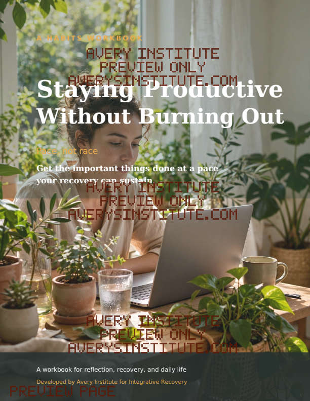 Staying Productive Without Burning Out — Clinician Edition — Packet cover preview