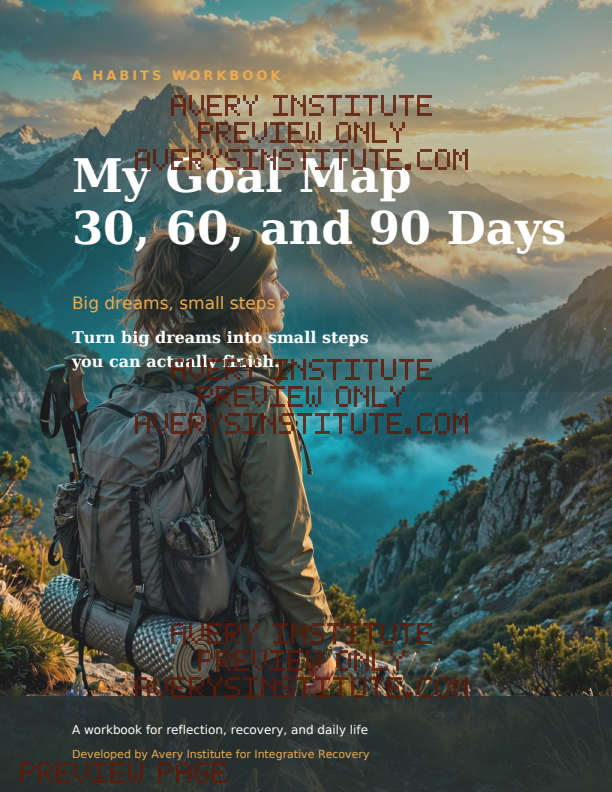 My Goal Map: 30, 60, and 90 Days — Clinician Edition — Packet cover preview