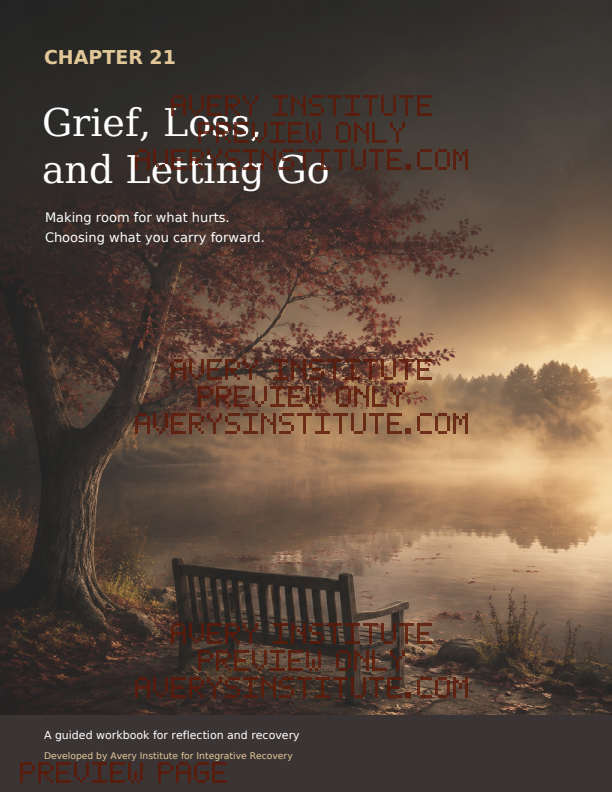 Grief, Loss, and Letting Go: Reflection Prompts & Loss Checklist printable recovery workbook preview