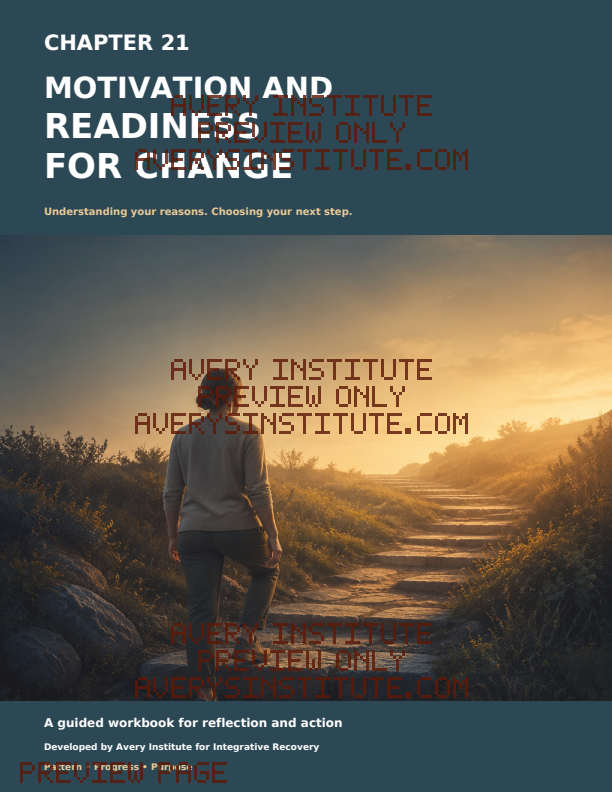 Motivation printable recovery workbook preview