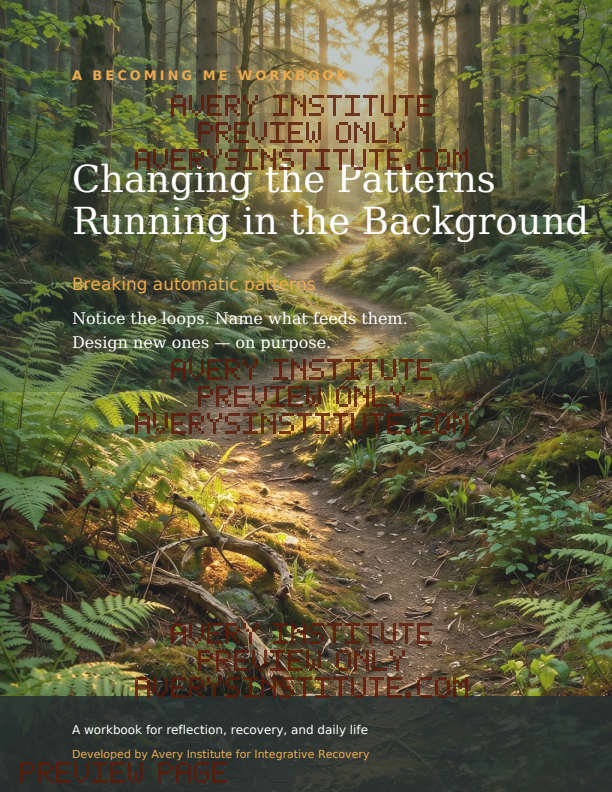 Changing the Patterns Running in the Background — Clinician Edition — Packet cover preview