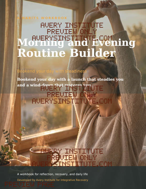 Morning and Evening Routine Builder — Clinician Edition — Packet cover preview