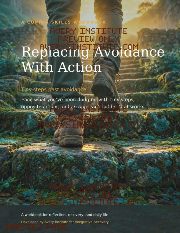 Replacing Avoidance With Action — Clinician Edition — Packet cover preview