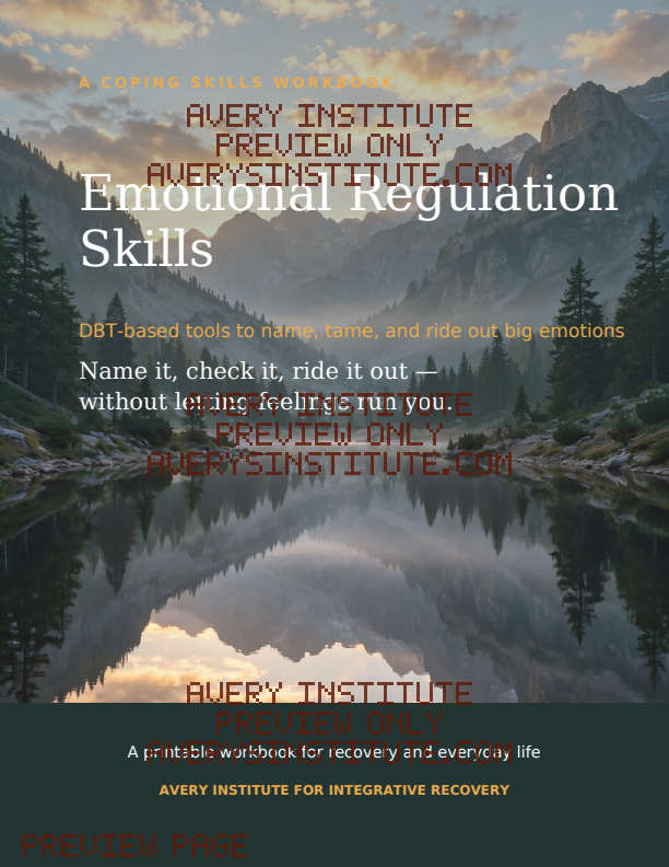 Emotional Regulation Skills — Clinician Edition — Packet cover preview