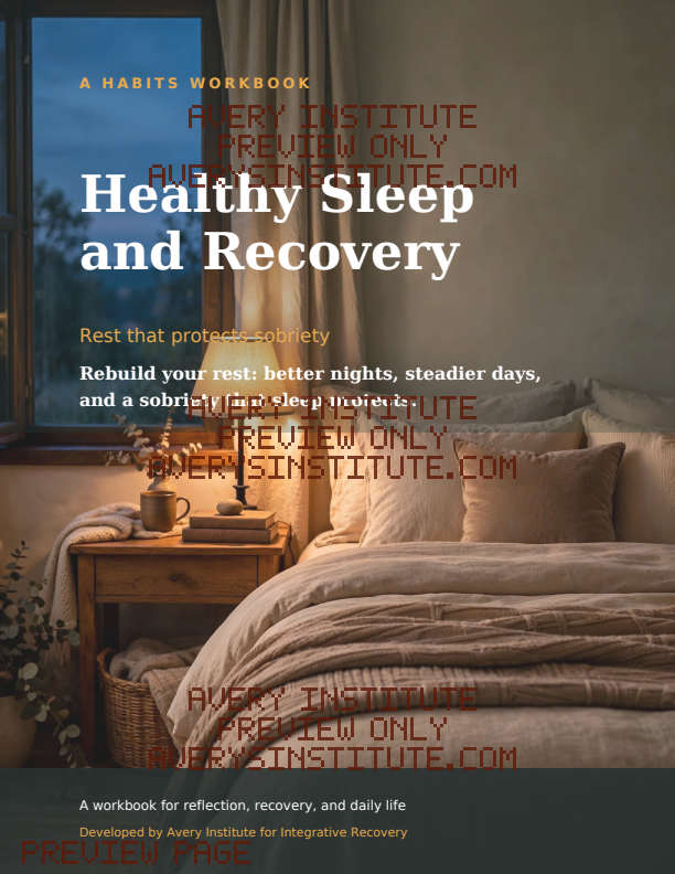Healthy Sleep and Recovery — Clinician Edition — Packet cover preview