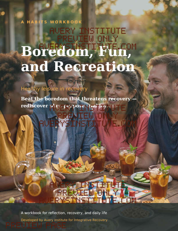 Boredom, Fun, and Recreation — Clinician Edition — Packet cover preview