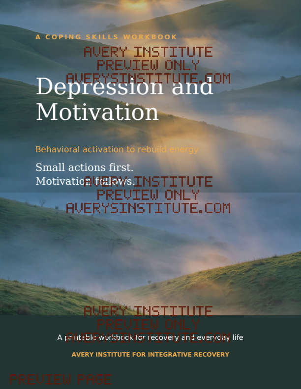 Depression and Motivation — Clinician Edition — Packet cover preview