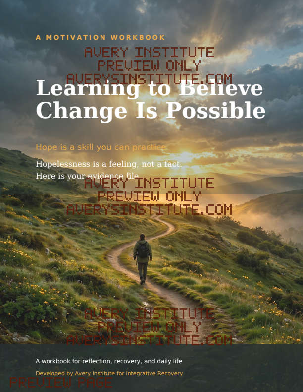 Learning to Believe Change Is Possible — Clinician Edition — Packet cover preview