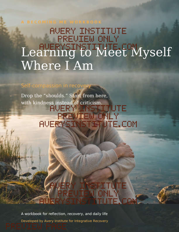 Learning to Meet Myself Where I Am — Clinician Edition — Packet cover preview