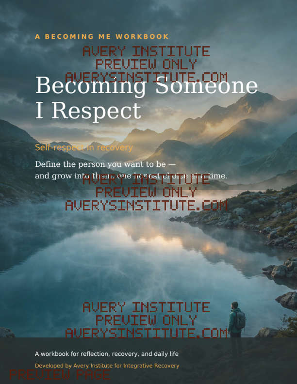 Becoming Someone I Respect — Clinician Edition — Packet cover preview
