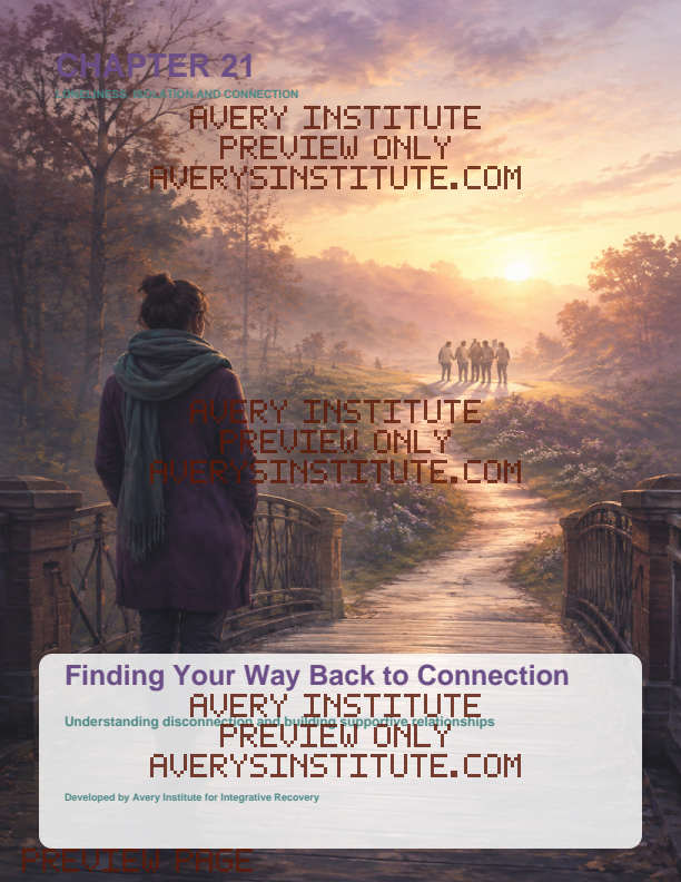 Loneliness, Isolation, and Connection printable recovery workbook preview