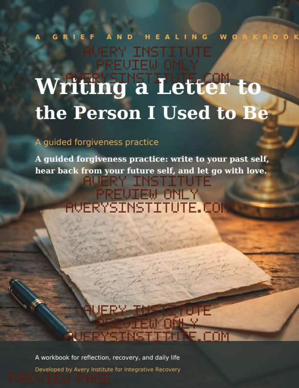 Writing a Letter to the Person I Used to Be — Clinician Edition — Packet cover preview