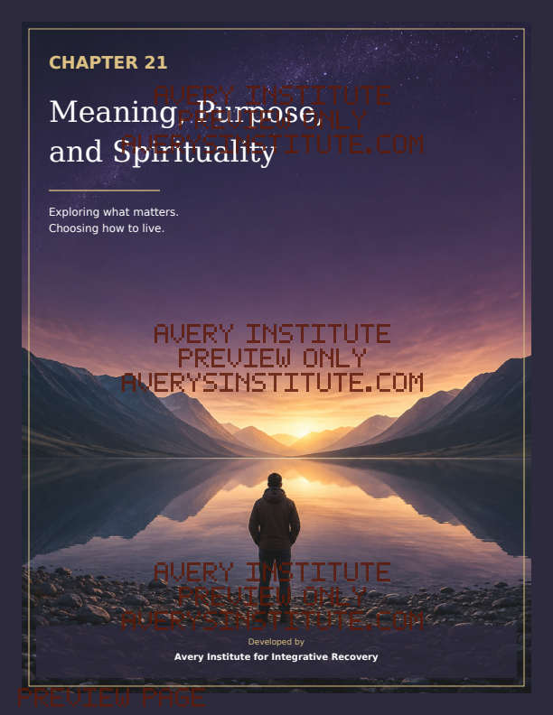 A Life With Meaning printable recovery workbook preview