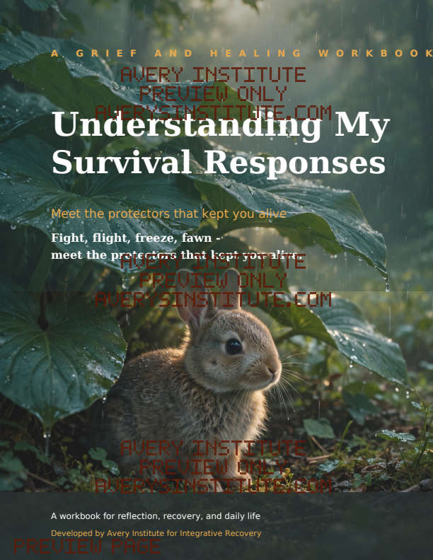 Understanding My Survival Responses — Clinician Edition — Packet cover preview