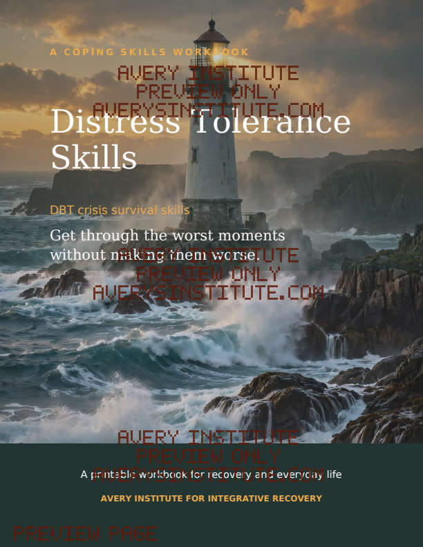 Distress Tolerance Skills — Clinician Edition — Packet cover preview