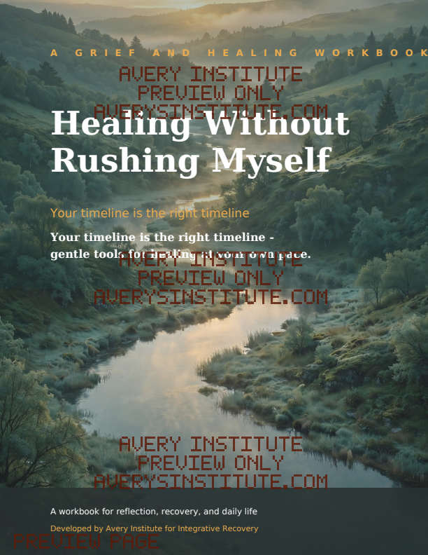Healing Without Rushing Myself — Clinician Edition — Packet cover preview
