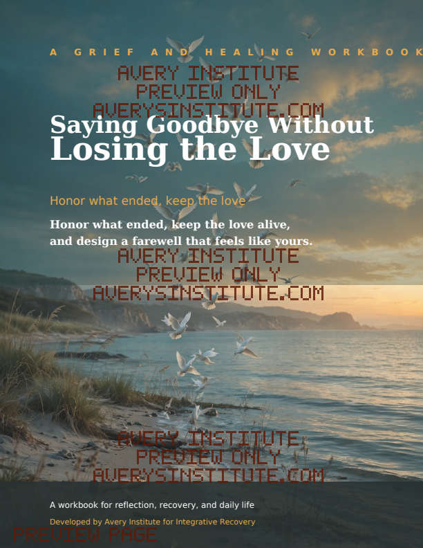 Saying Goodbye Without Losing the Love — Clinician Edition — Packet cover preview