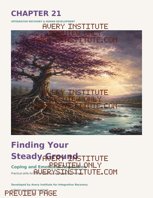 Finding Your Steady Ground printable recovery workbook preview